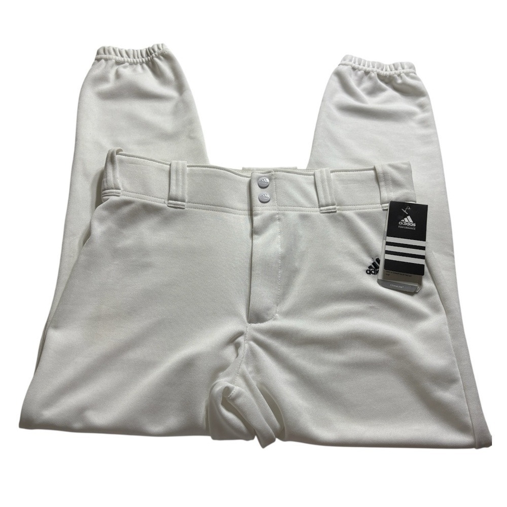 Adidas Kids Baseball Pants Solid White traditional cut XL - Picture 2 of 7